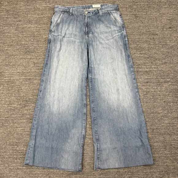 Rag & Bone Stella Low Slung Palazzo Jeans Women 31 Lightweight Wide Leg Lyocell - Picture 1 of 13